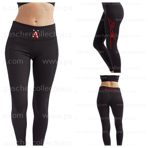 LEGACY Full Length Leggings Center Red & White - Adult