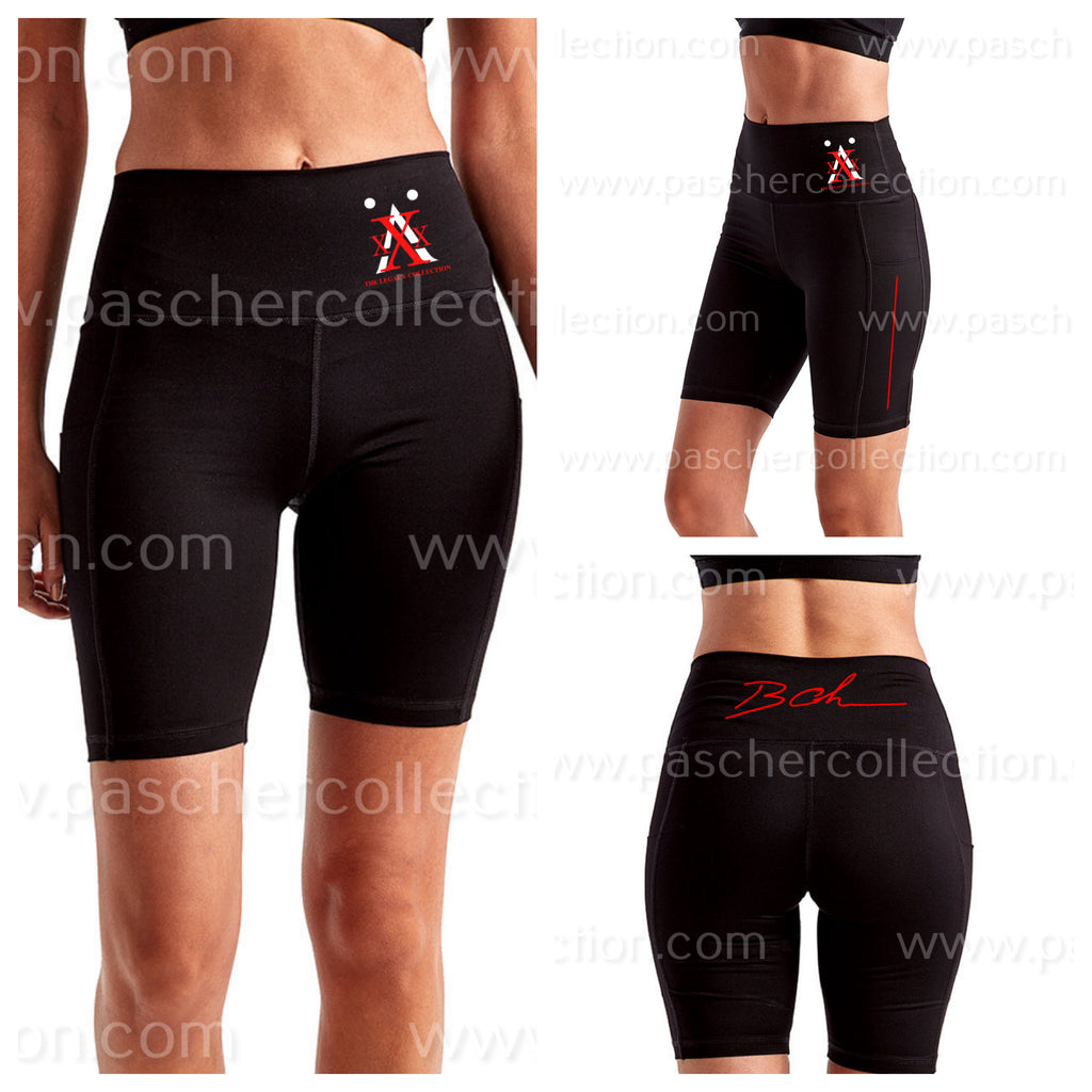 LEGACY Biker Shorts Left Red & White - Adult