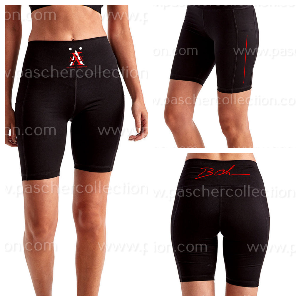 LEGACY Biker Shorts Center Red & White - Adult